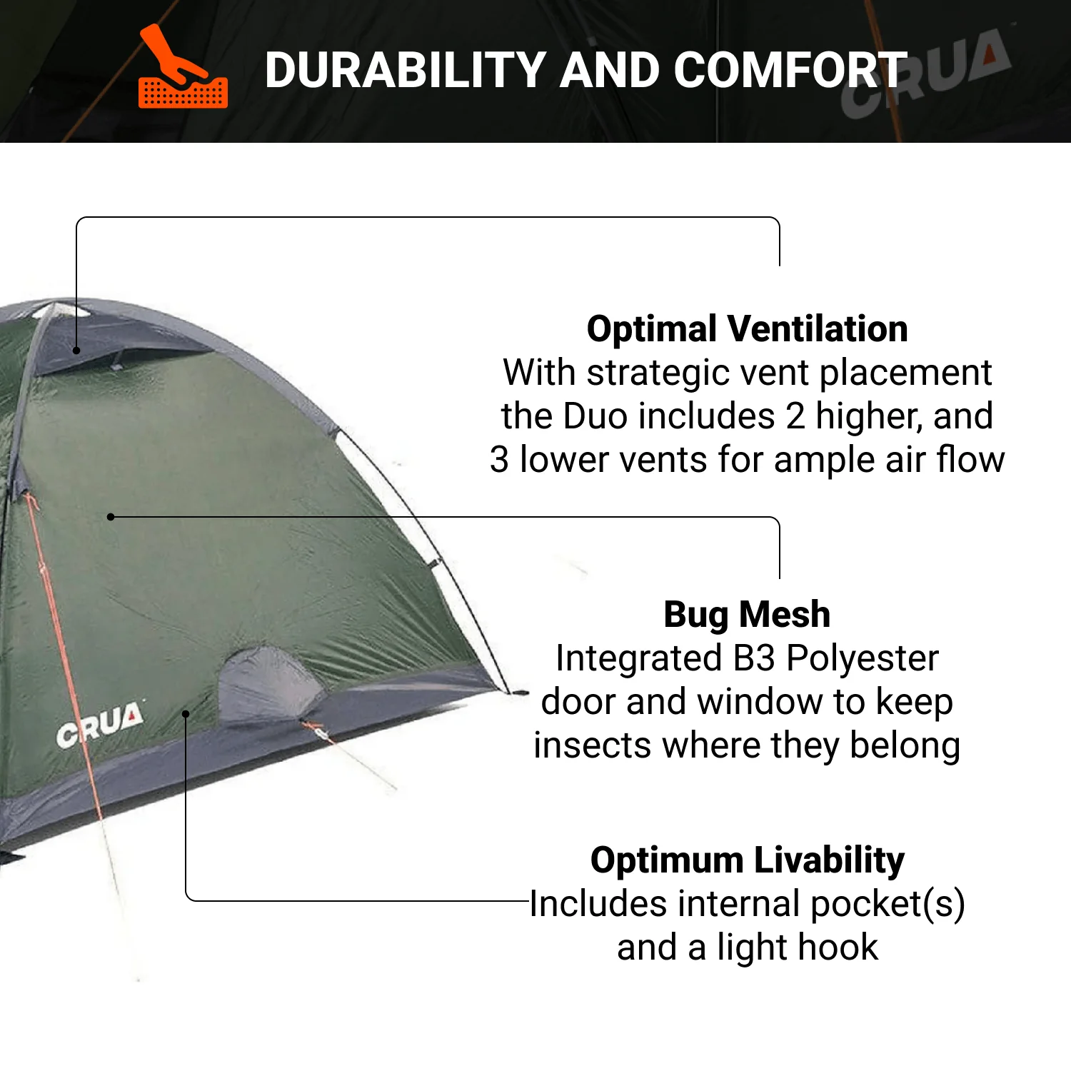 DUO | 2 PERSON CAMPING, DOME TENT (SC) - Image 8
