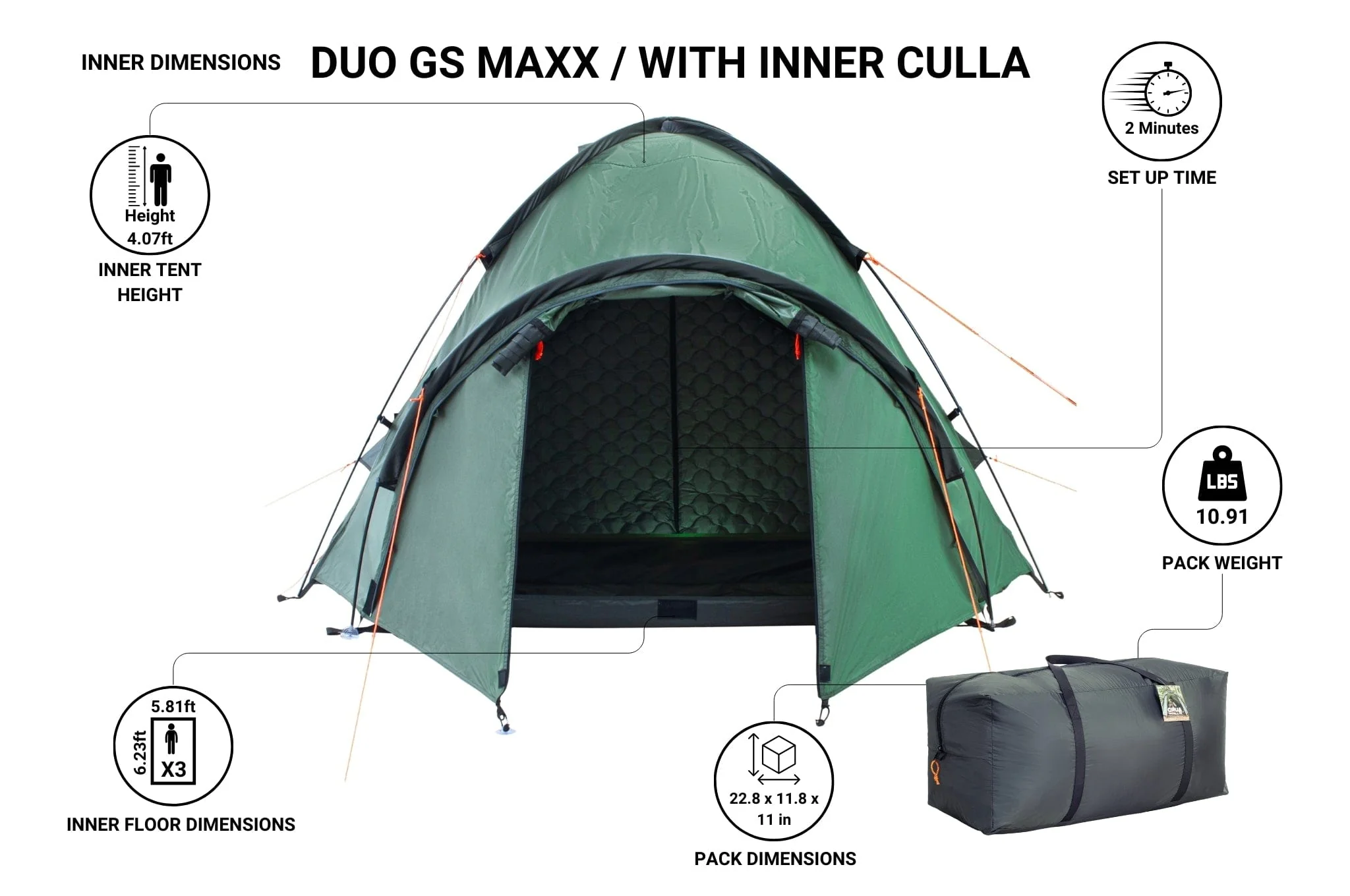 DUO GS MAXX | 3 PERSON INSULATED DOME TENT (SC) - Image 8