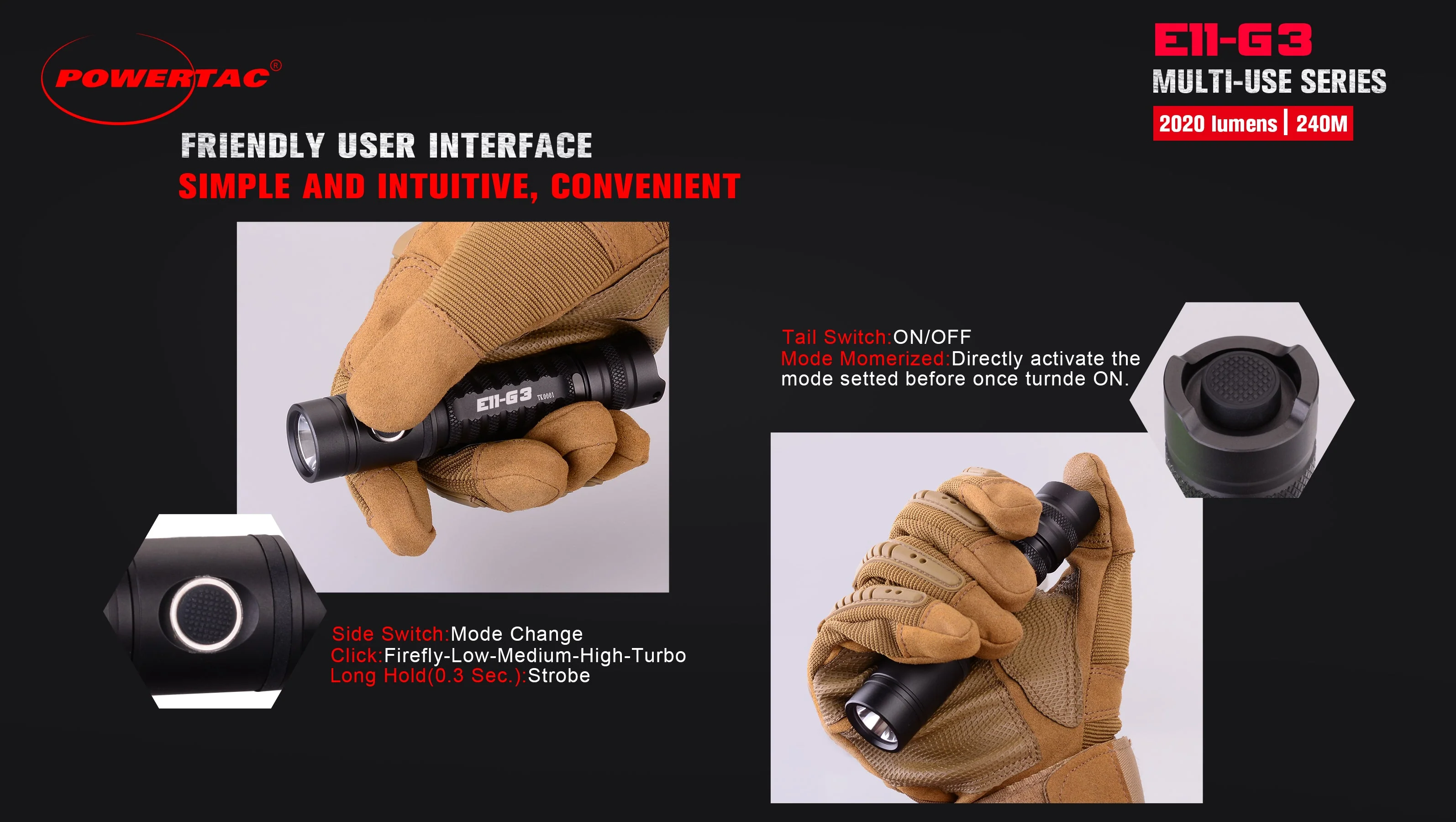 E11-Gen3 2020 Lumen Rechargeable EDC Flashlight-Best Selling EDC - Image 11