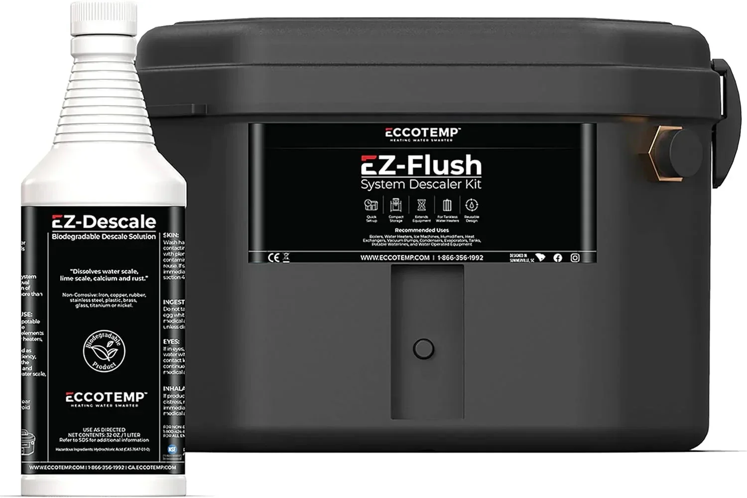 Eccotemp EZ-Flush System Descaler Kit with Pump and Solution - Image 2