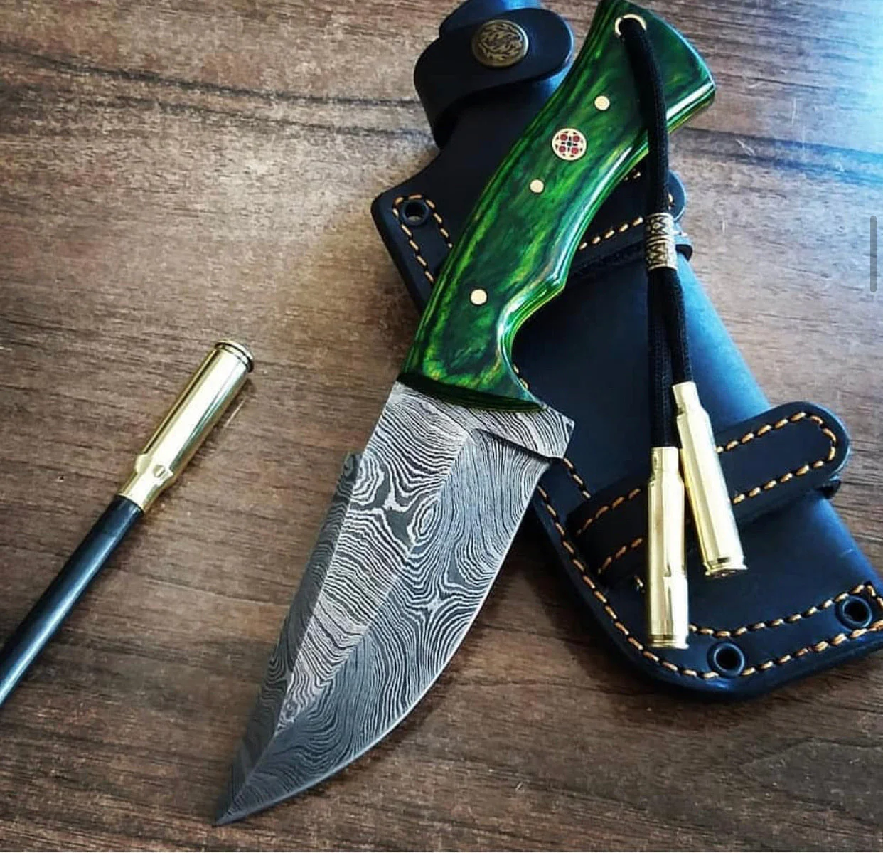 EDC Damascus Deer Skinning Knife - Image 2