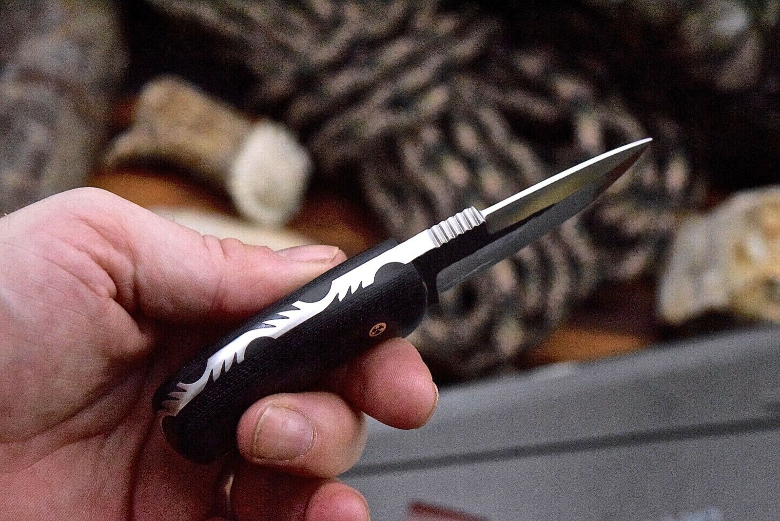 EDC Skinner Knife - VG10 Stainless Blade, Micarta G10 Scales - 5.375" Overall Length - KBS Knives Store - Image 2