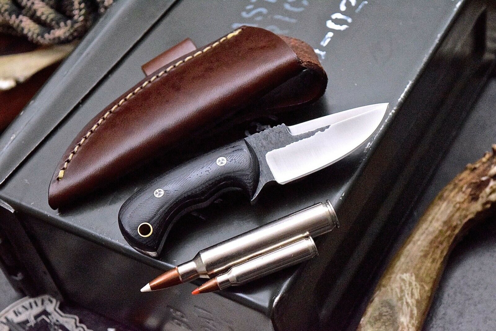 EDC Skinner Knife - VG10 Stainless Blade, Micarta G10 Scales - 5.375" Overall Length - KBS Knives Store - Image 3