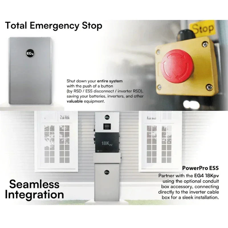EG4 18K PowerPro ESS 14.3kWh - 28.6kWh Capacity | EG4-18Kpv & EG4-PowerPro WallMount Battery Bundle - Image 3