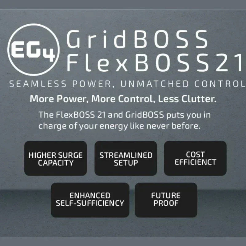 EG4 FlexBOSS21 16kw AC Hybrid Inverter | 48V Split Phase | 21kW PV Input - Image 6