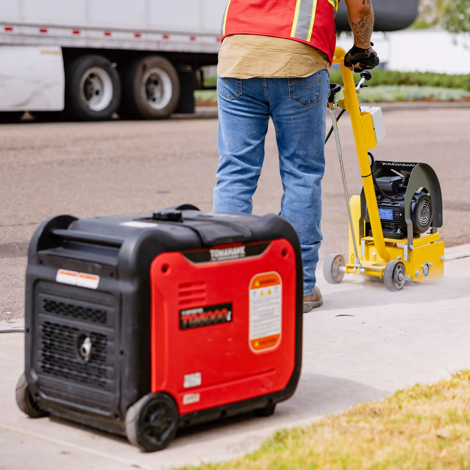 Electric 8” Concrete Scarifier Planer Grinder for Sidewalk Trip Hazard Repair, Traffic Line Removal - Image 14