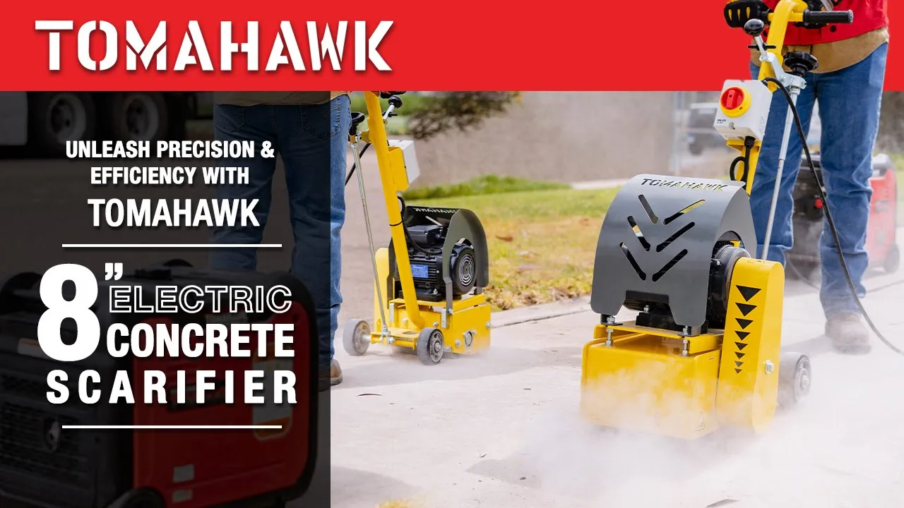 Electric 8” Concrete Scarifier Planer Grinder for Sidewalk Trip Hazard Repair, Traffic Line Removal - Image 3