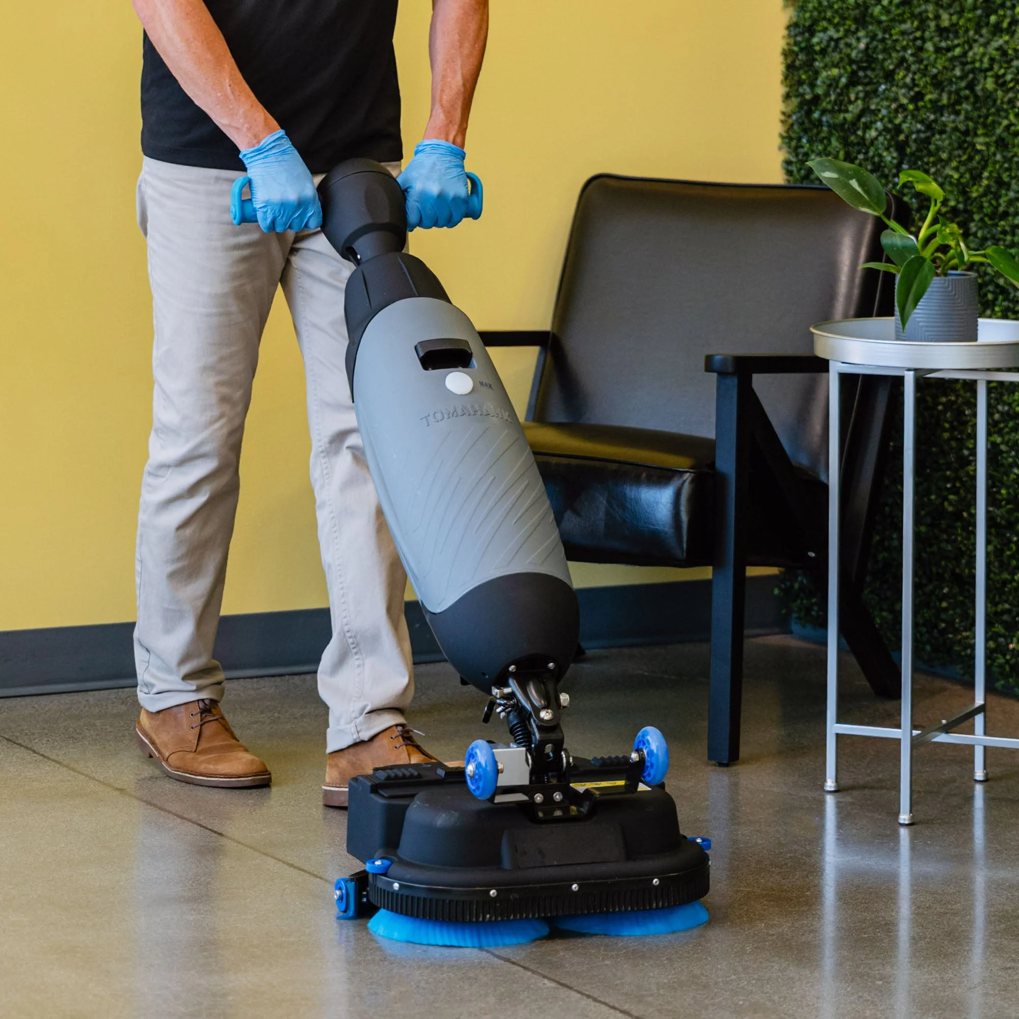 Electric Floor Scrubber Cleaner with 18” Power Mop Brushes Cordless 36V Battery Powered - Image 2