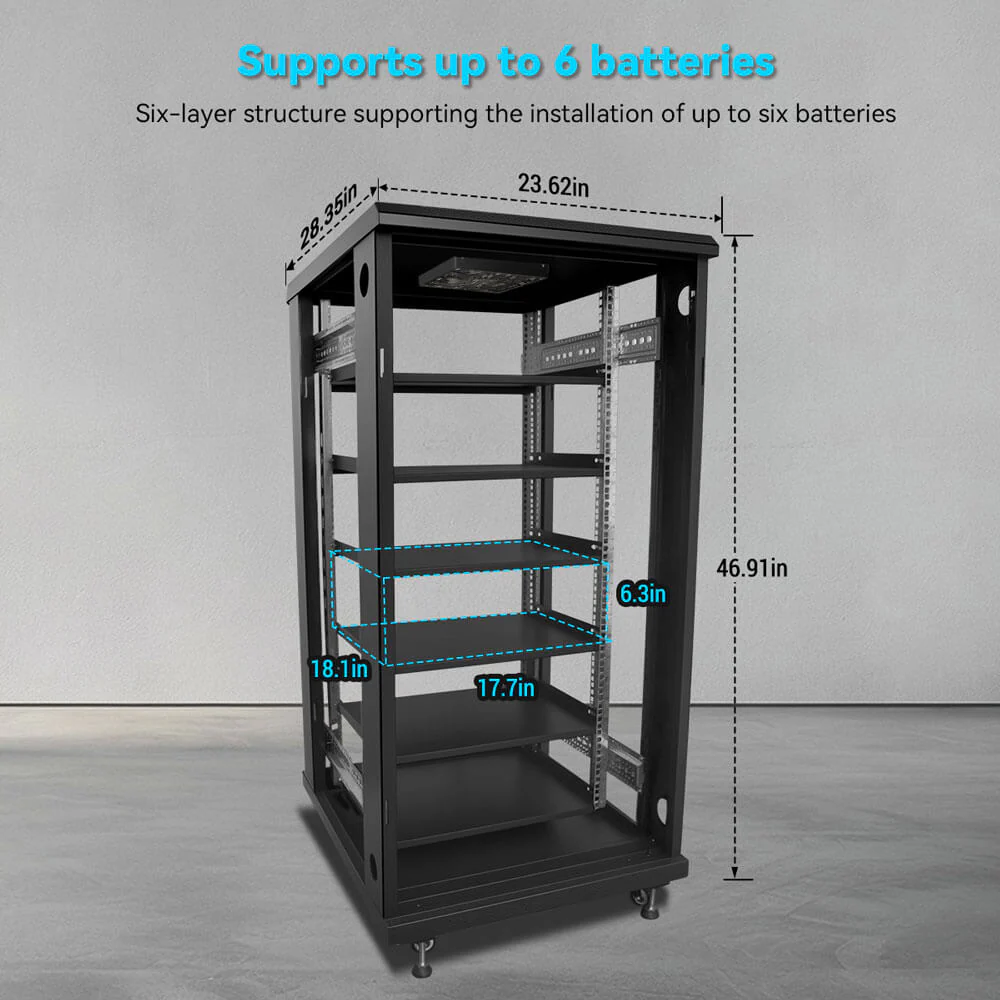 Enclosed Battery Cabinet 6 Slot with Bus Bar for SG48100P/ SGH48100T - Image 7