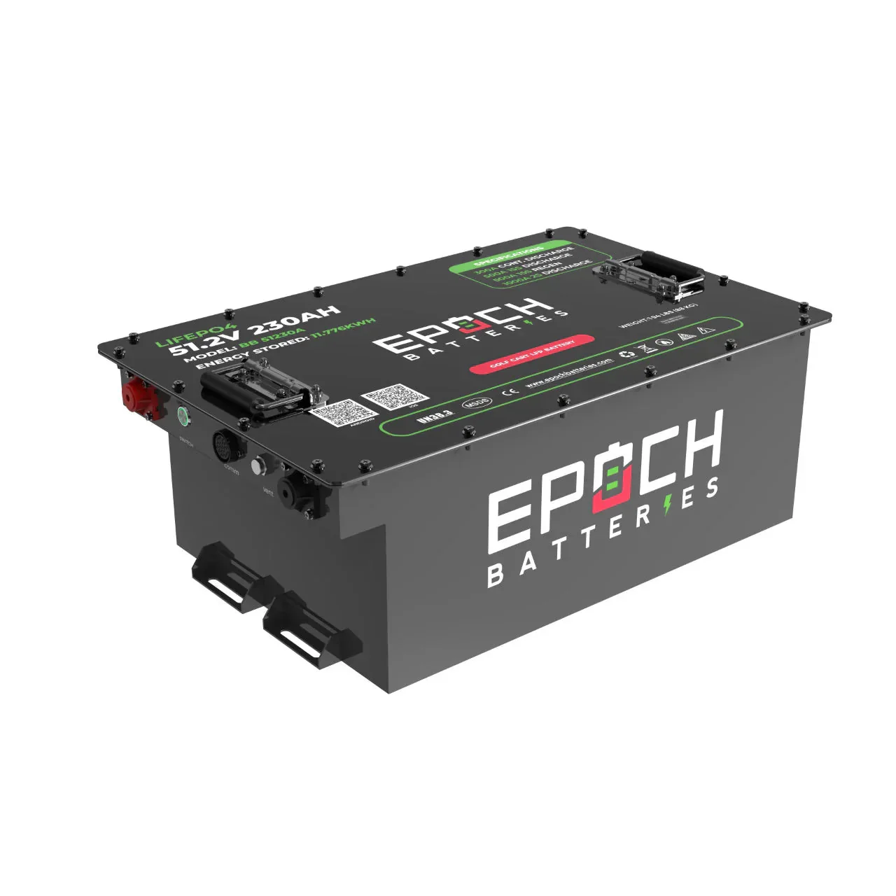 Epoch Batteries 48V 230Ah - LiMax Series - Lithium (LiFePO4) Golf Cart Battery - Complete Kit - Image 4