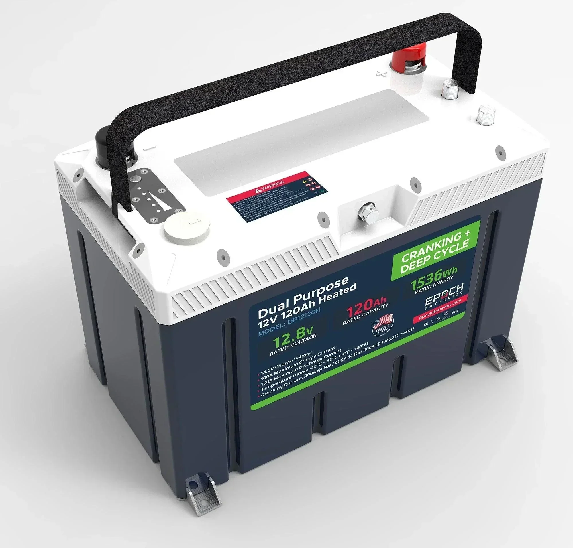 Epoch Batteries 12V 120Ah Pro Series - LiFePO4 Cranking & Deep Cycle Lithium Battery (Dual Purpose) - Image 2