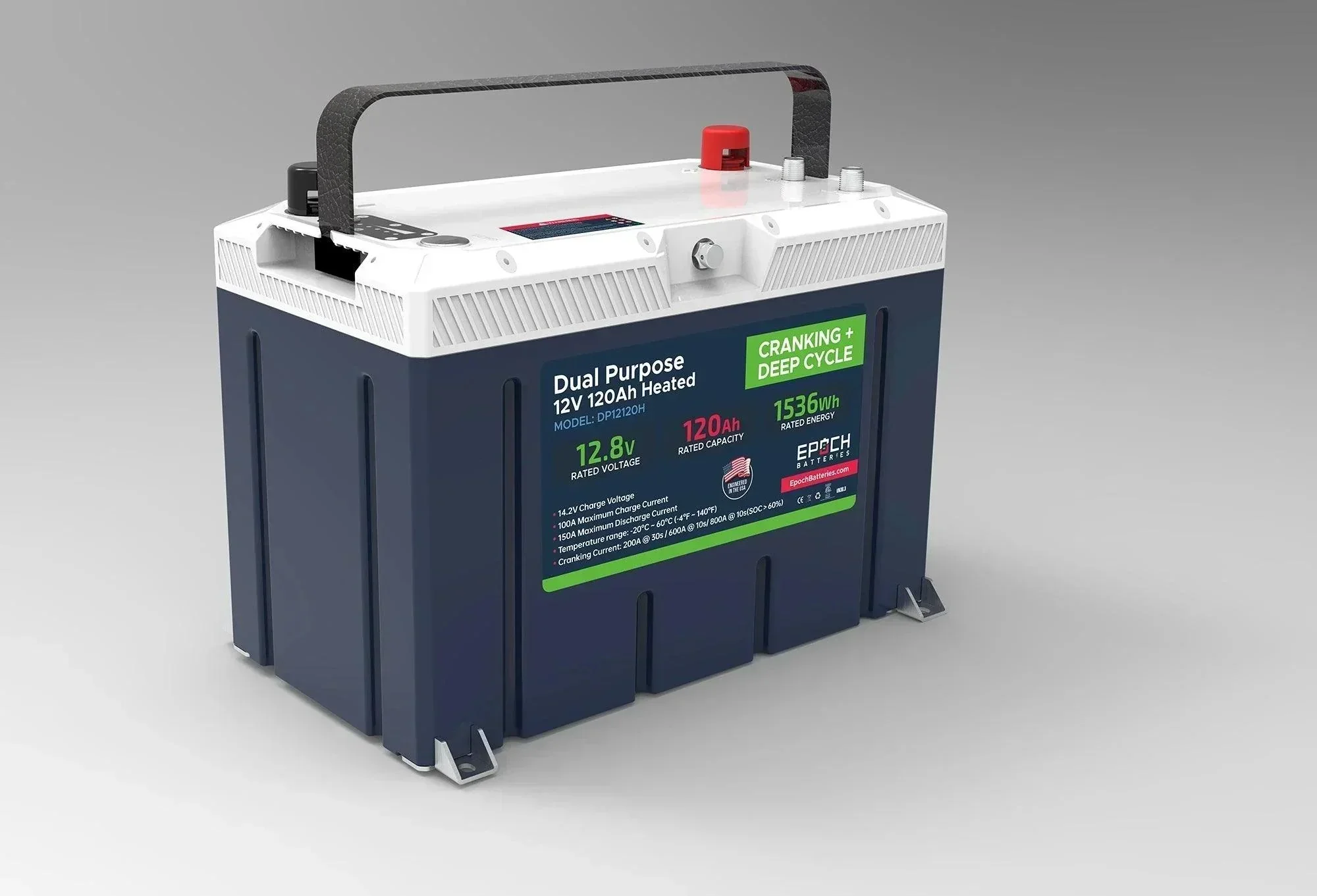 Epoch Batteries 12V 120Ah Pro Series - LiFePO4 Cranking & Deep Cycle Lithium Battery (Dual Purpose) - Image 3