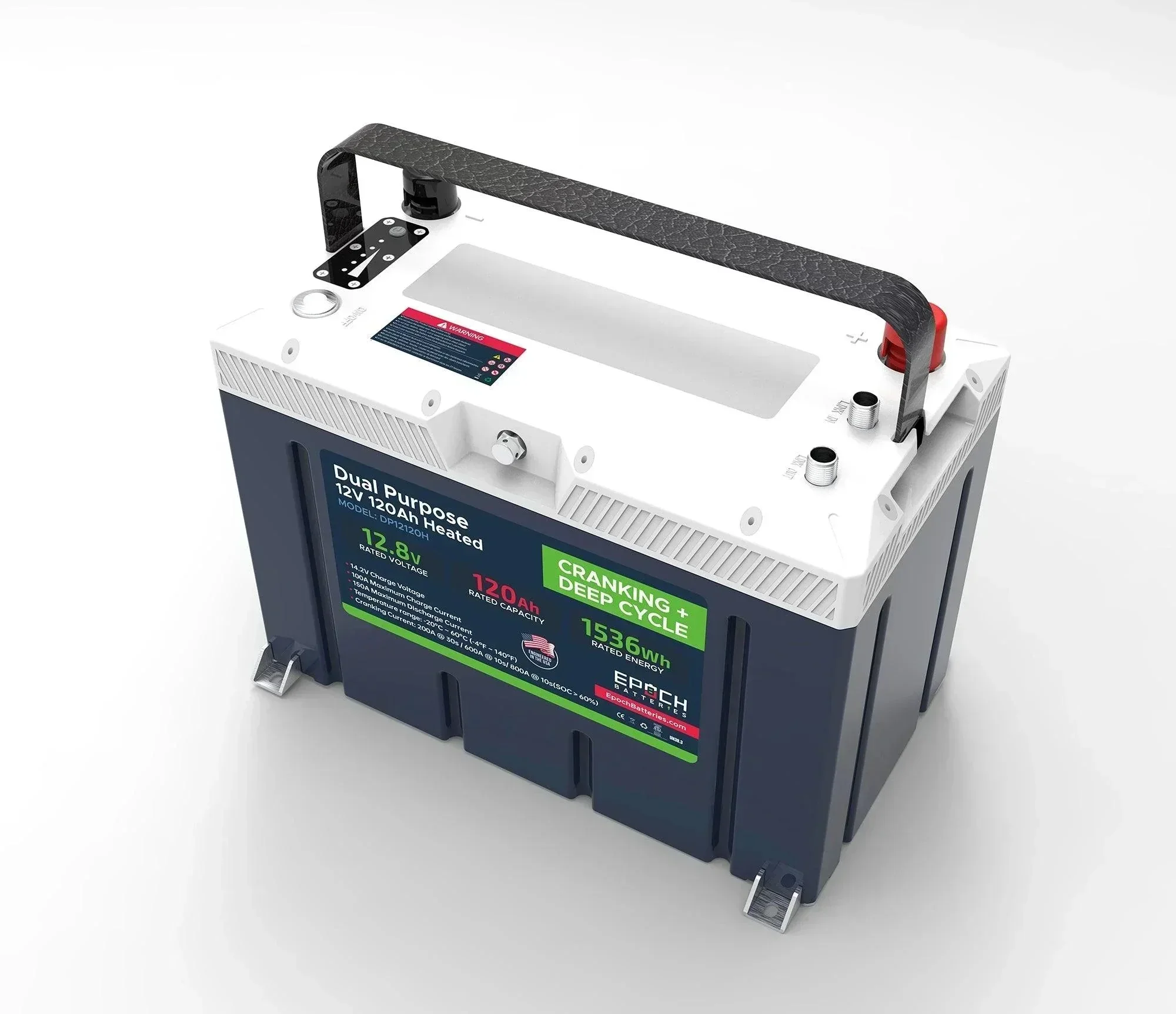 Epoch Batteries 12V 120Ah Pro Series - LiFePO4 Cranking & Deep Cycle Lithium Battery (Dual Purpose) - Image 4