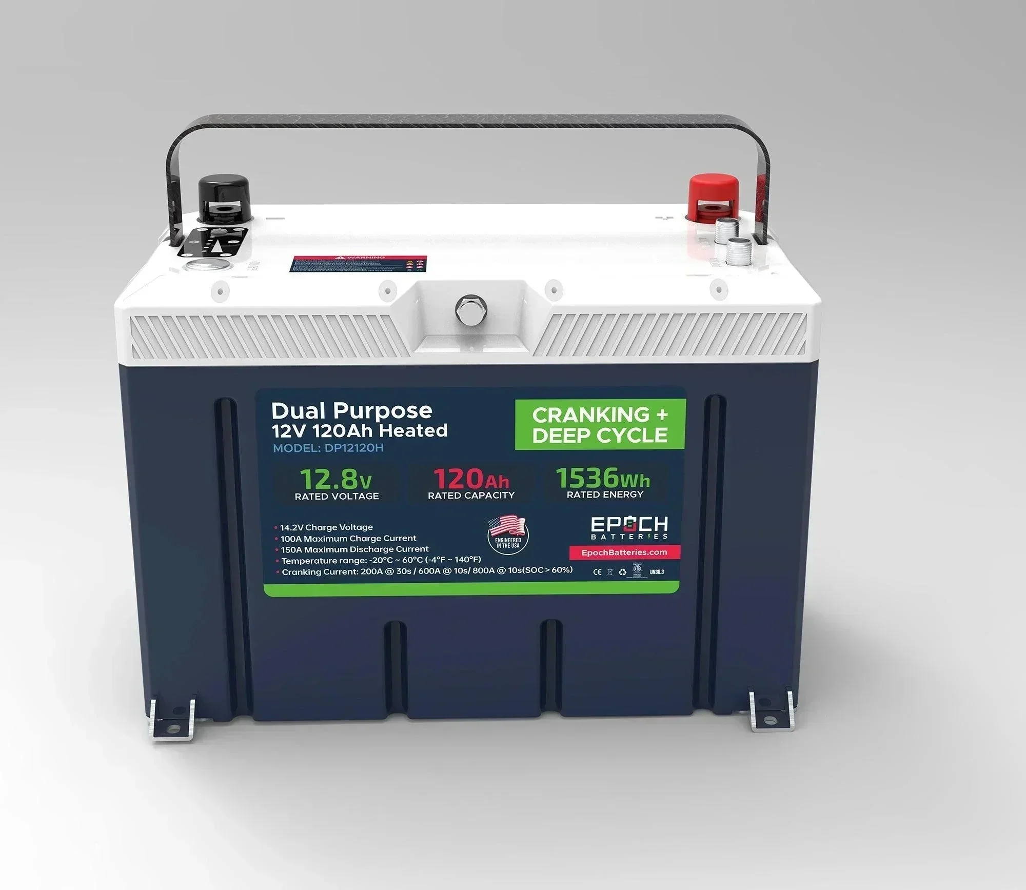 Epoch Batteries 12V 120Ah Pro Series - LiFePO4 Cranking & Deep Cycle Lithium Battery (Dual Purpose) - Image 5