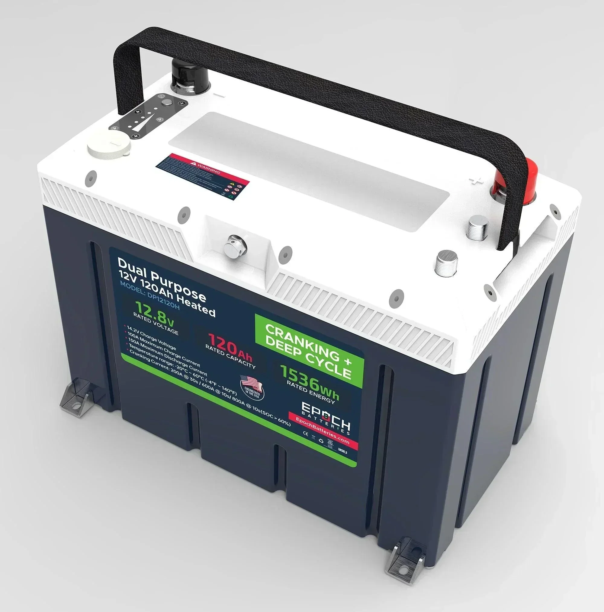 Epoch Batteries 12V 120Ah Pro Series - LiFePO4 Cranking & Deep Cycle Lithium Battery (Dual Purpose) - Image 6