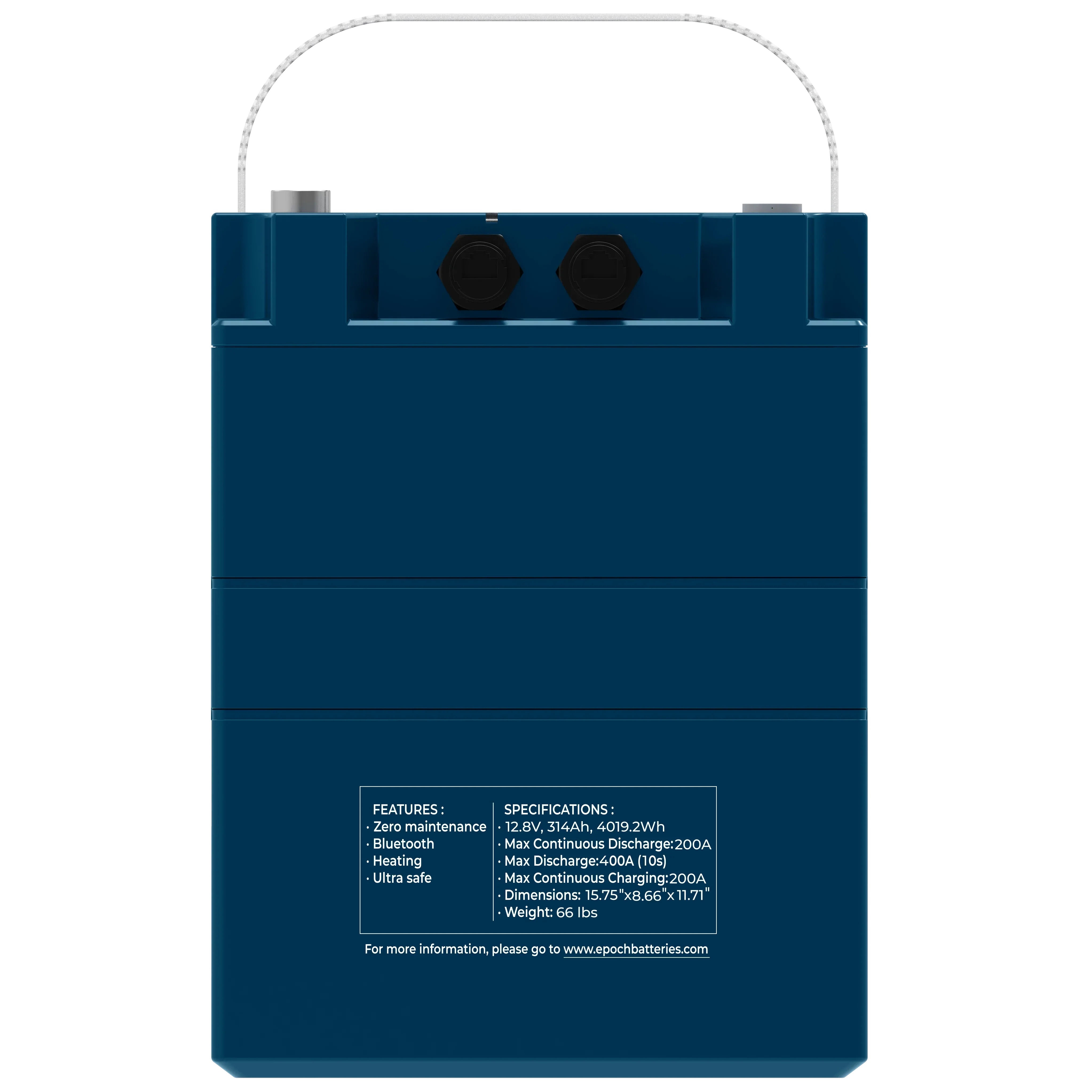 Epoch Batteries 12V 314Ah V2-T Elite Series - Heated & Bluetooth & Victron Comms LiFePO4 Battery - Image 6