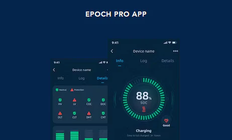 Epoch Batteries 12V 50Ah (0.64kWh) Essential Series - Bluetooth LiFePO4 Battery - Image 4