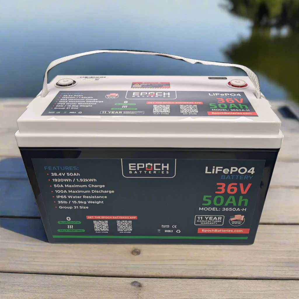 Epoch Batteries 36V 50Ah Essential Series - Bluetooth & Heated LiFePO4 Battery - Image 2