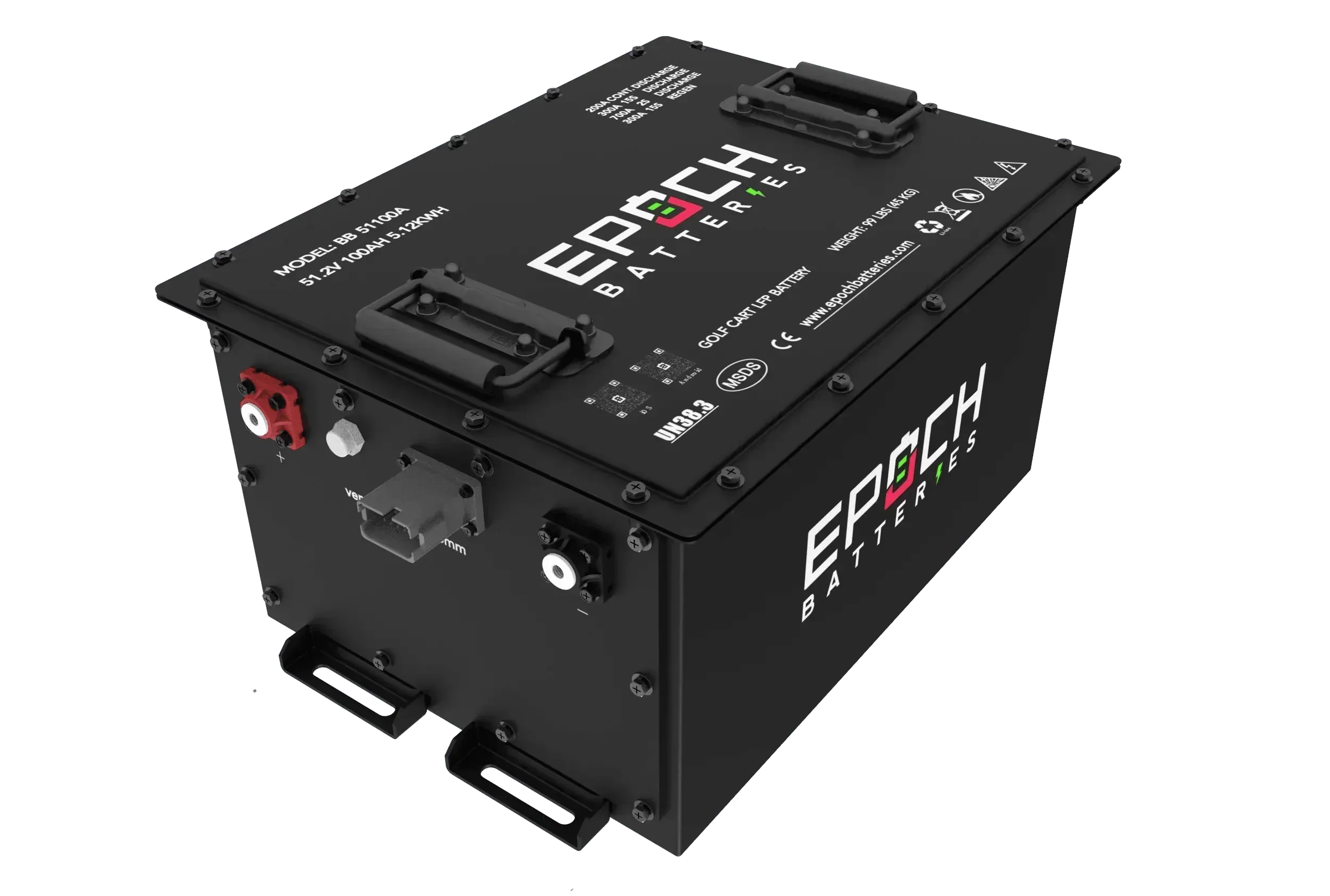 Epoch Batteries 48V 105Ah - LiMax Series - Lithium (LiFePO4) Golf Cart Battery - Complete Kit - Image 2