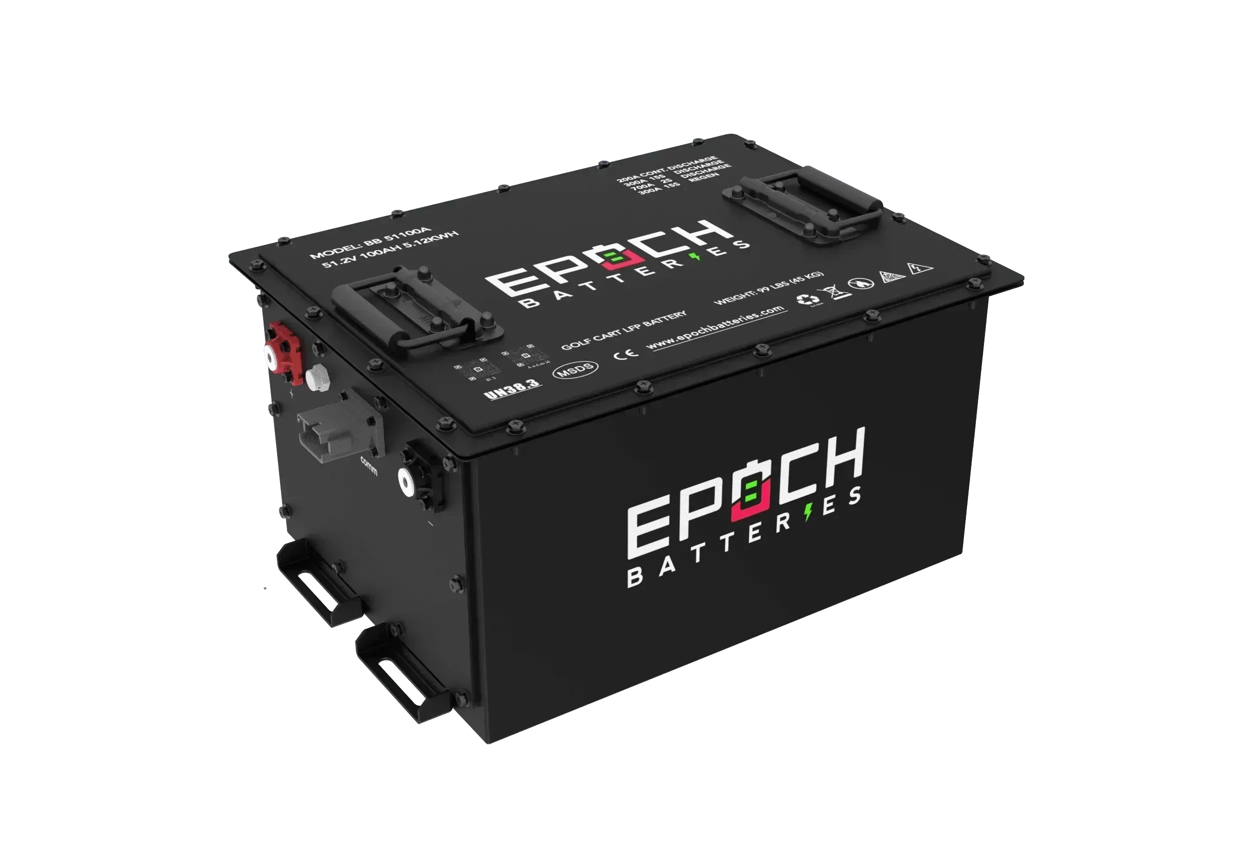 Epoch Batteries 48V 105Ah - LiMax Series - Lithium (LiFePO4) Golf Cart Battery - Complete Kit - Image 3