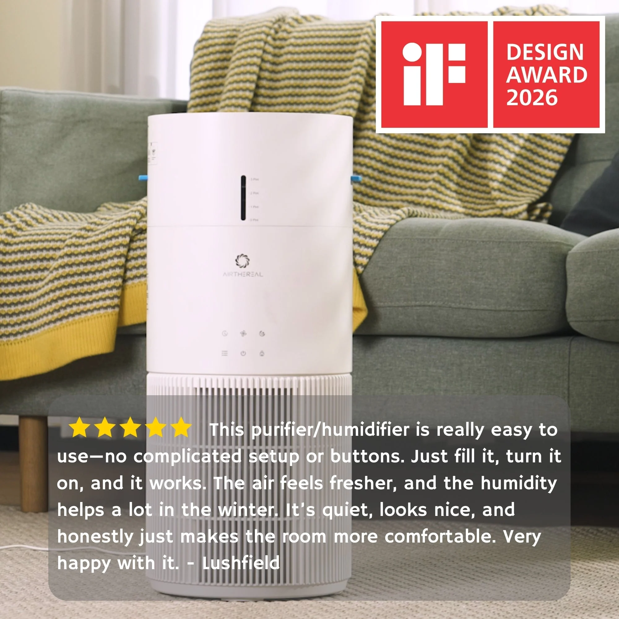 Ethereal Rain AEH300 Air Purifier & Humidifier Combo - Image 2
