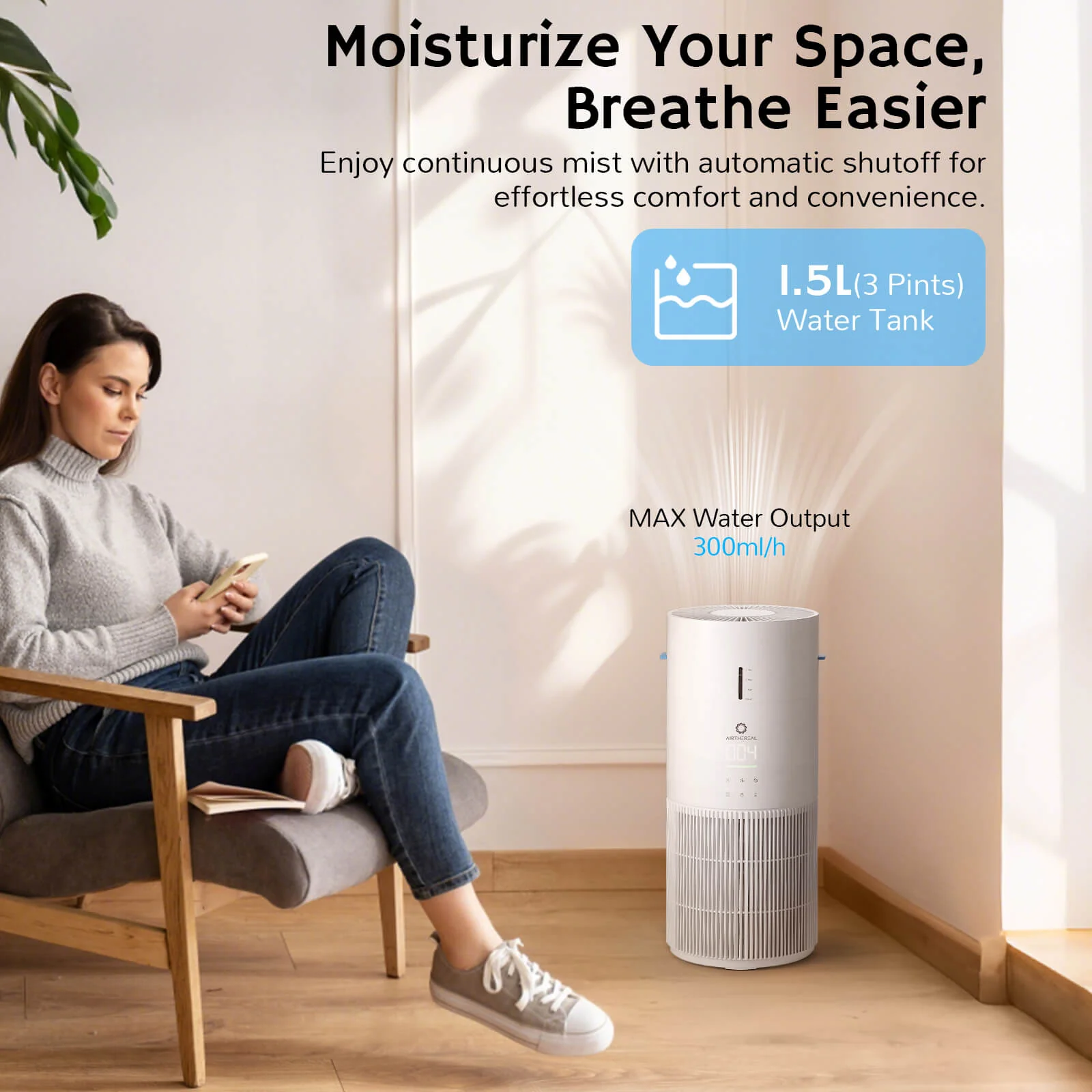 Ethereal Rain AEH300 Air Purifier & Humidifier Combo - Image 5