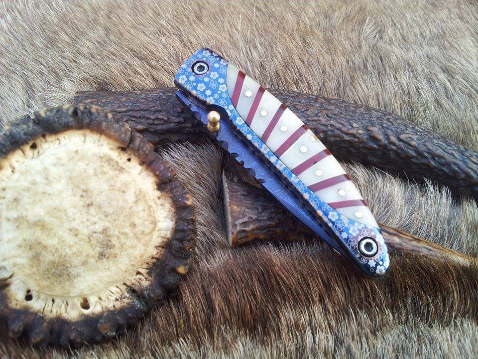 Everyday Carry Damascus Steel Folding Pocket Knife with Laser Engraved Bone Handle - Image 3