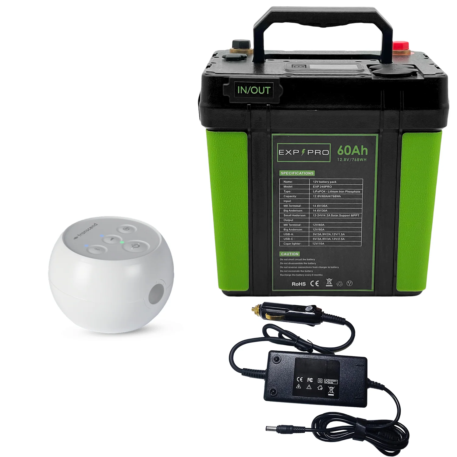 EXP240PRO 768Wh CPAP Battery with DC Cord | Portable, Solar Rechargeable LiFePO4 Battery - Image 18