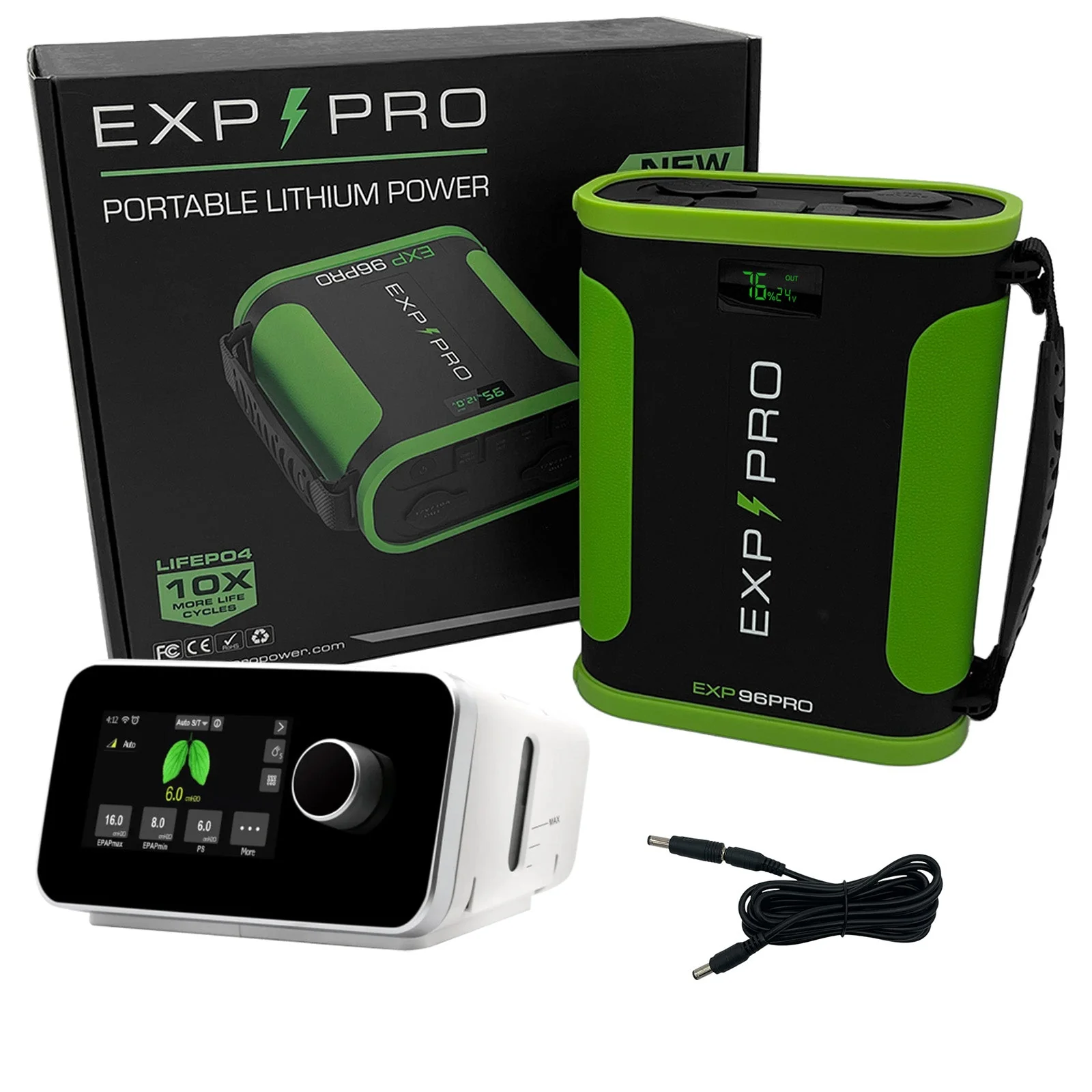 EXP96PRO APEX Battery (CPAP DC Cord Included) - Image 10