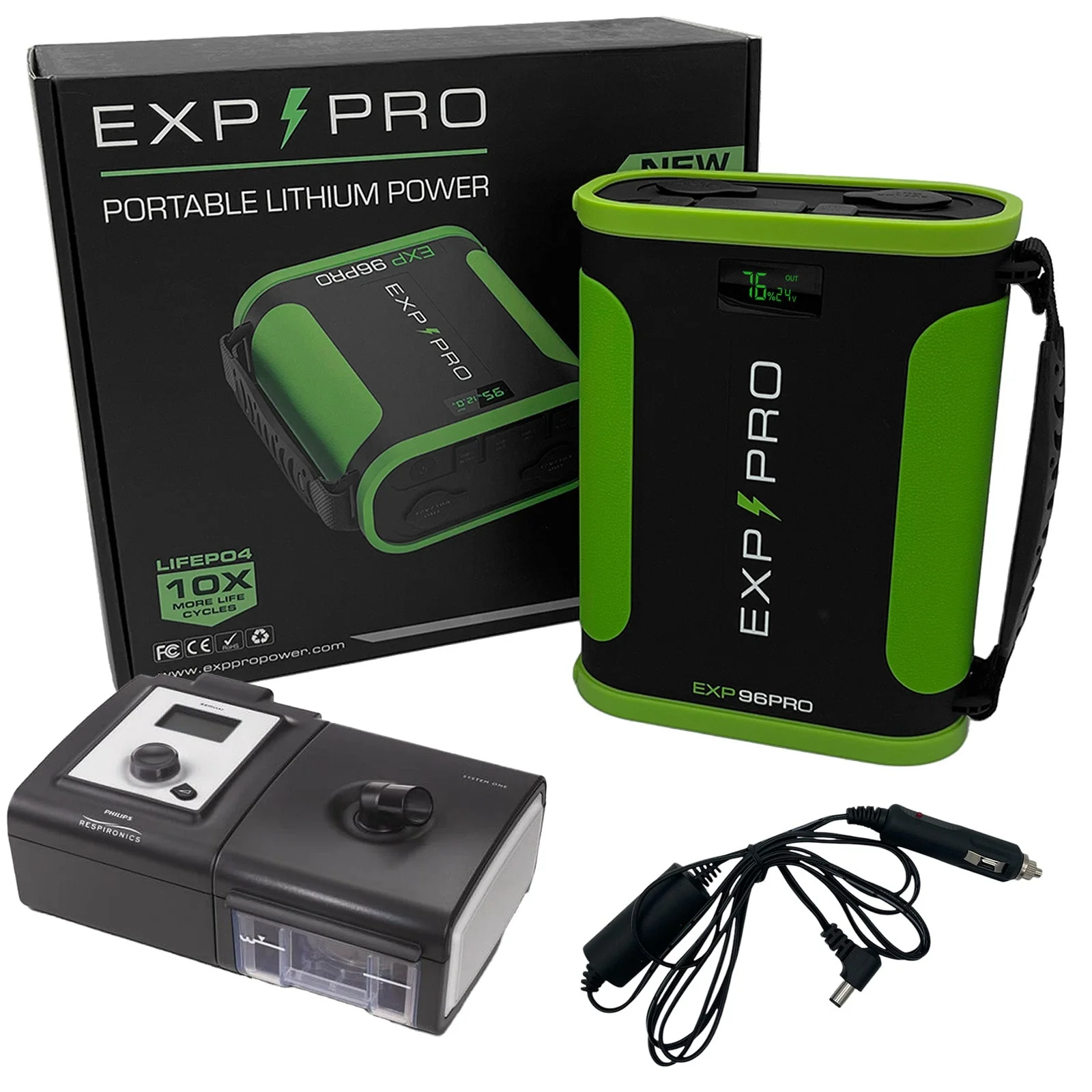 EXP96PRO APEX Battery (CPAP DC Cord Included) - Image 11