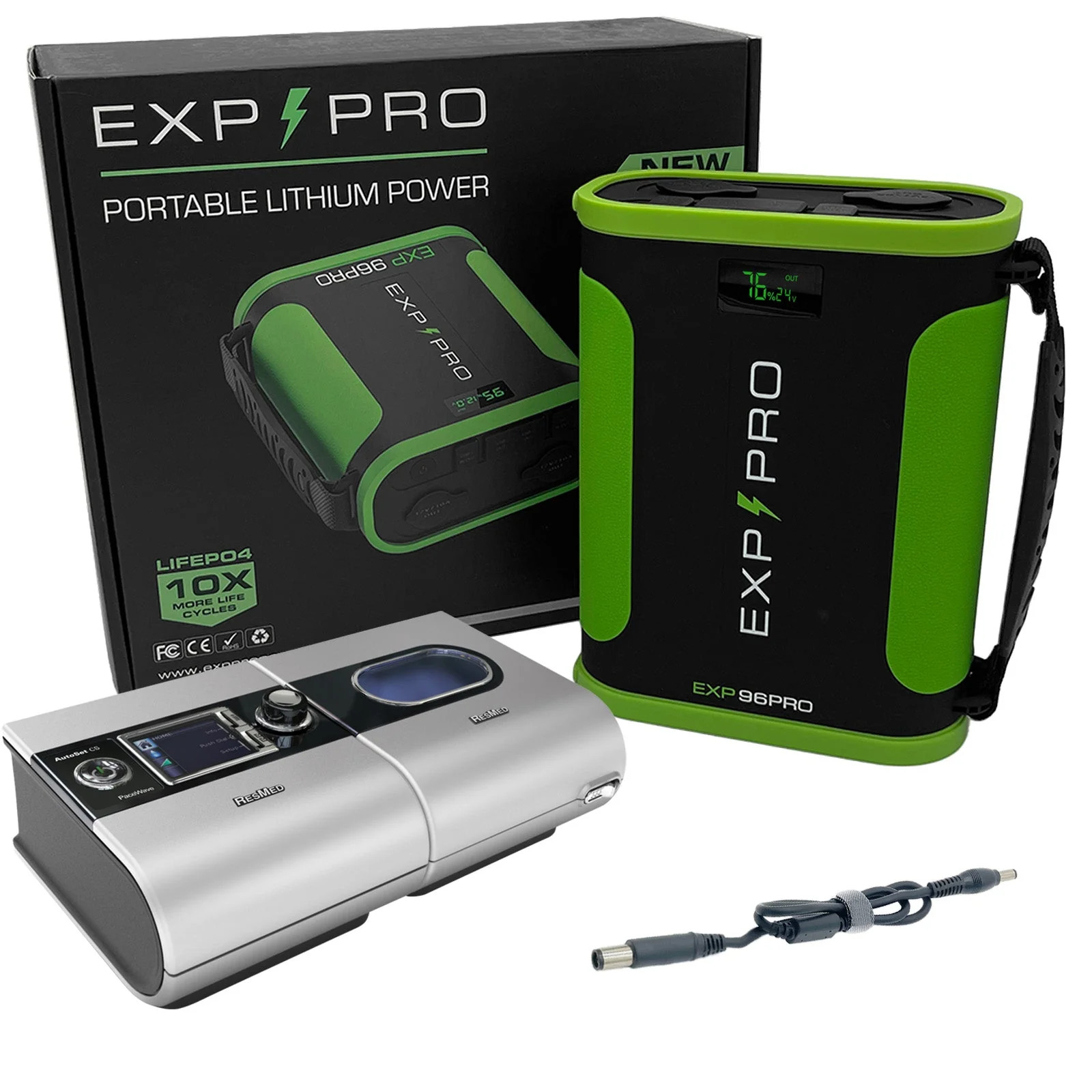 EXP96PRO APEX Battery (CPAP DC Cord Included) - Image 12