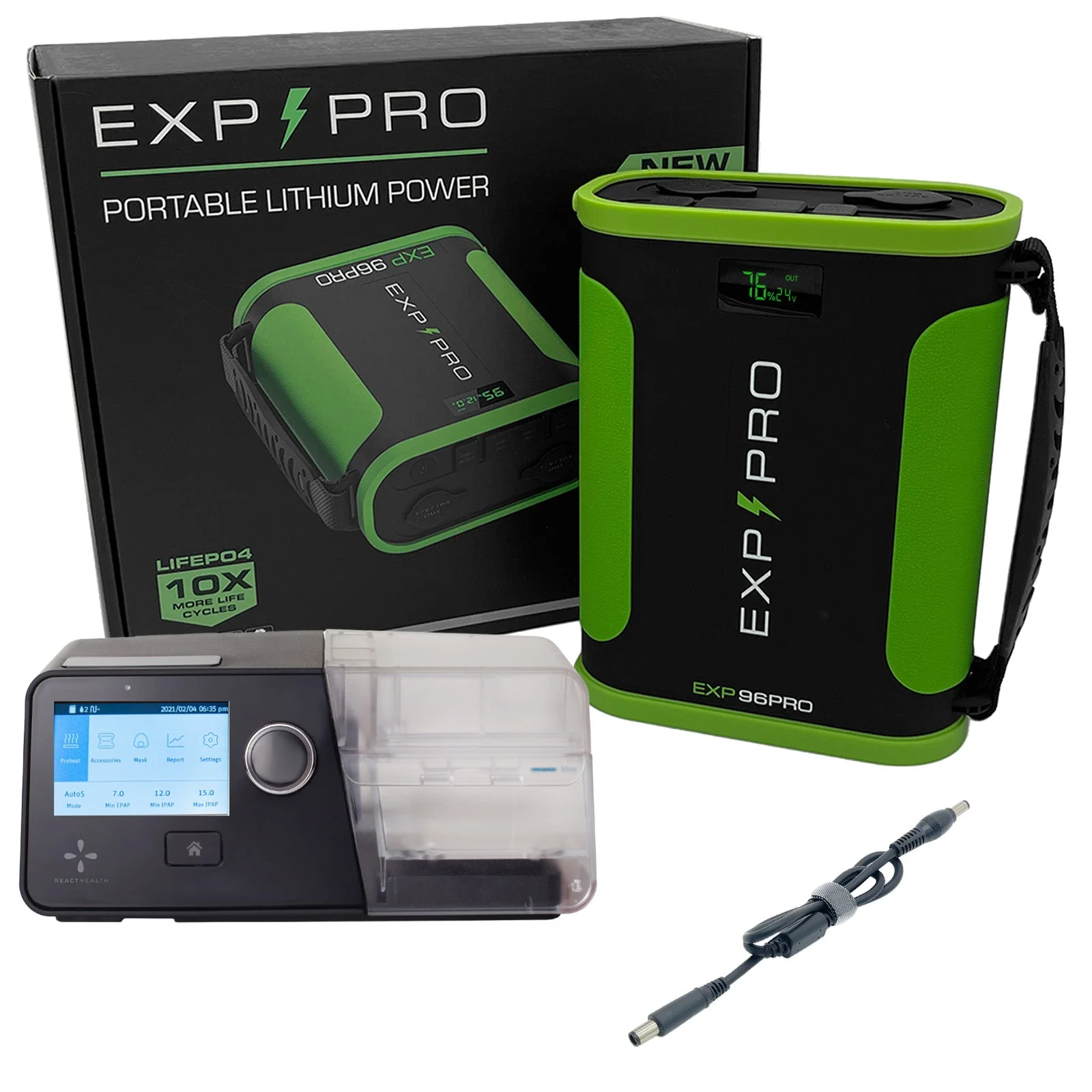EXP96PRO APEX Battery (CPAP DC Cord Included) - Image 13