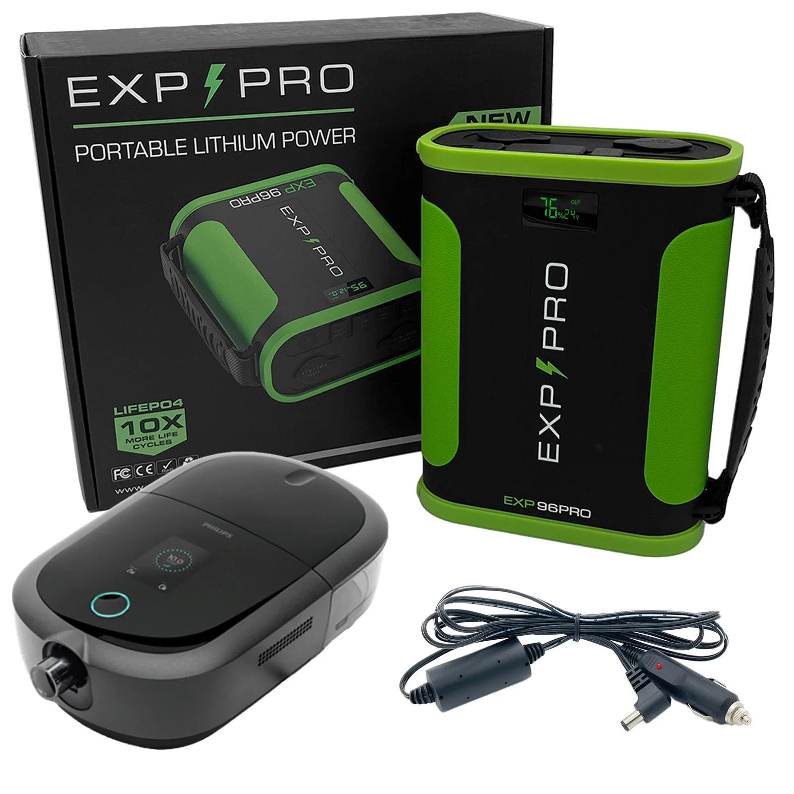 EXP96PRO APEX Battery (CPAP DC Cord Included) - Image 9
