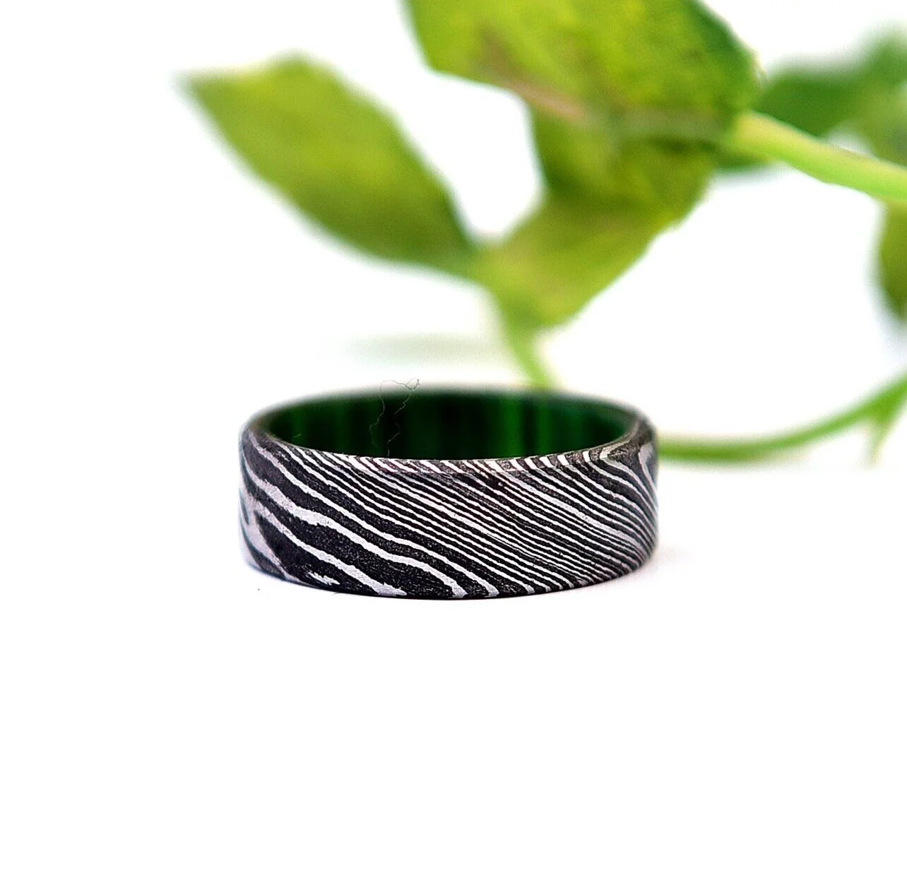 Exquisite Damascus Steel Engagement Ring by KBS Knives Store - Image 4