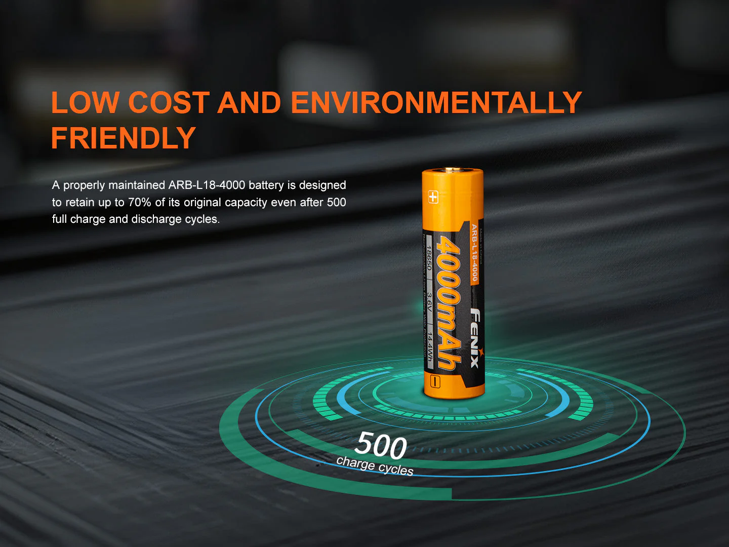 Fenix ARB-L18-4000 High-Capacity 18650 Battery - 4000mAh - Image 5