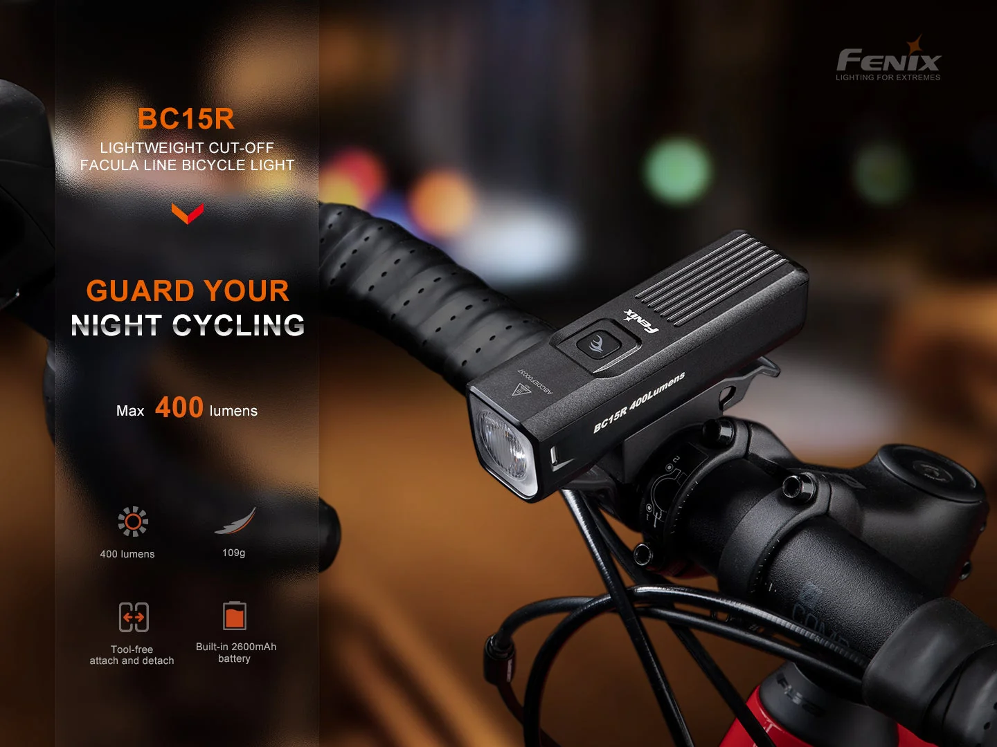 Fenix BC15R Lightweight Rechargeable Bicycle Light - Image 2