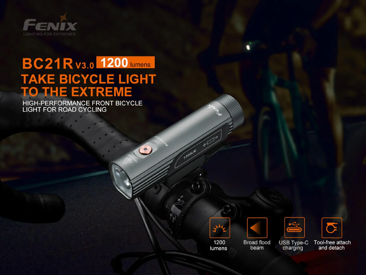 Fenix BC21R V3.0 LED Bike Light - Disctontinued - Image 2