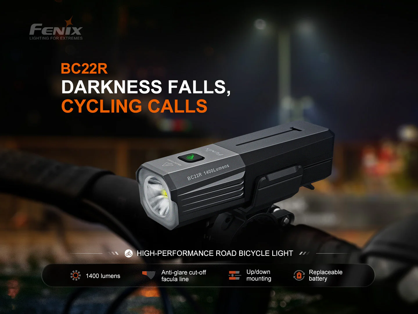 Fenix BC22R High-Performance Road Bike Light - Image 2
