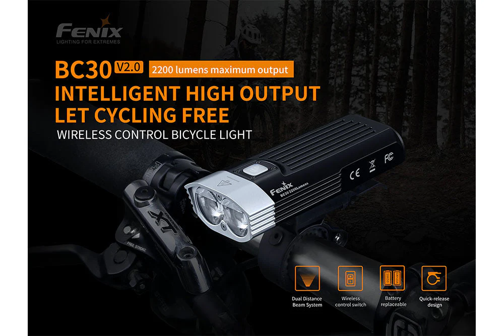 Fenix BC30 V2 LED Bike Light - Image 2