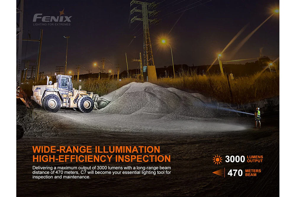 Fenix C7 High-performance Rechargeable LED Flashlight - 3000 Lumens - Image 10