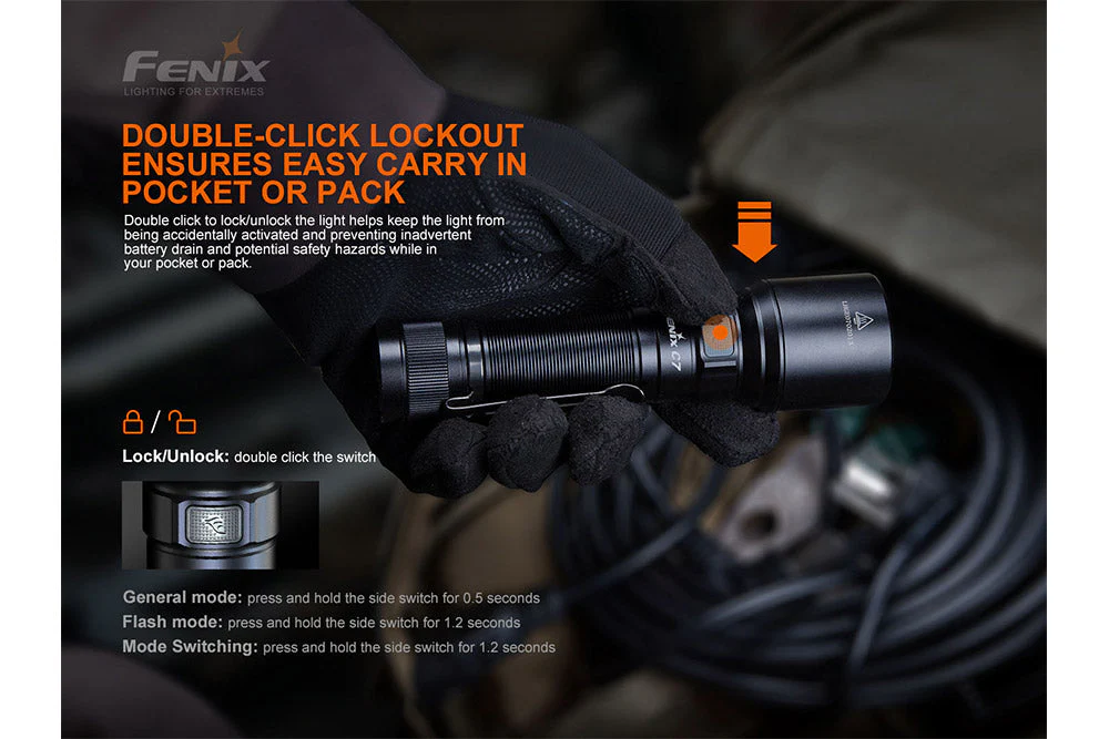 Fenix C7 High-performance Rechargeable LED Flashlight - 3000 Lumens - Image 5