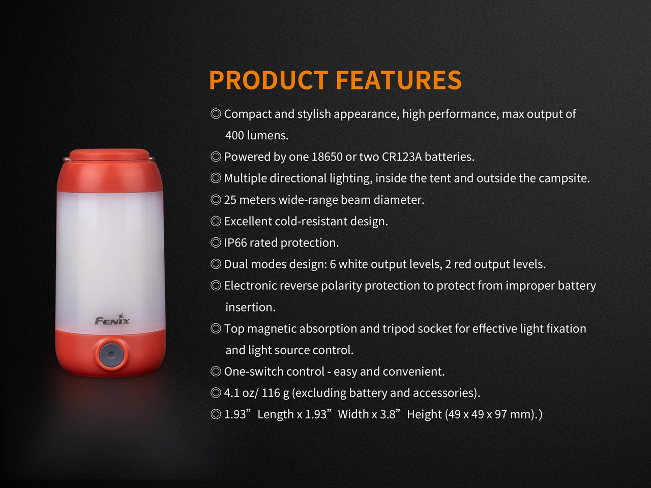 Fenix CL26R High Performance LED Rechargeable Camping Lantern - Image 17