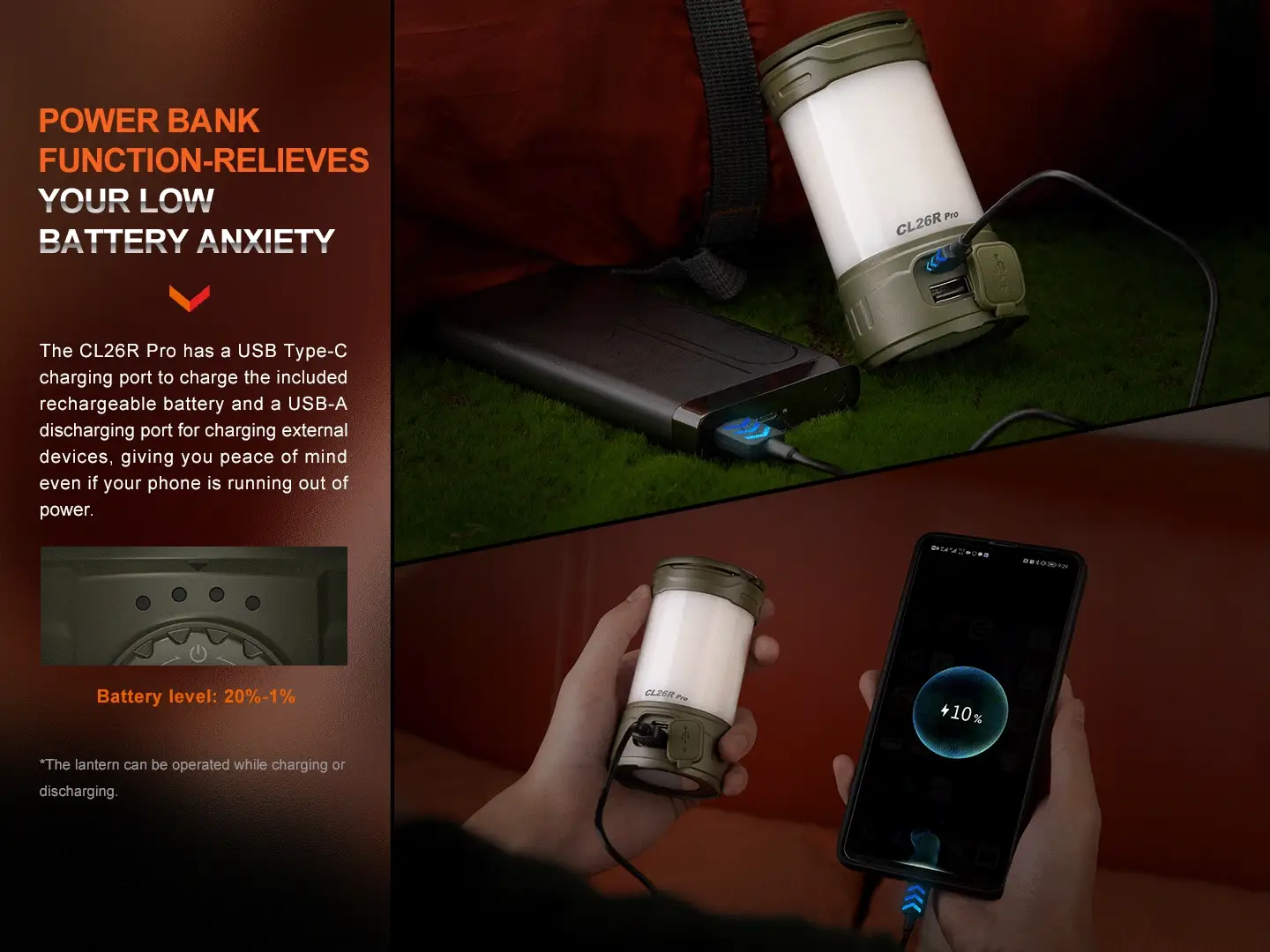 Fenix CL26R PRO High Performance LED Rechargeable Camping Lantern - Image 9