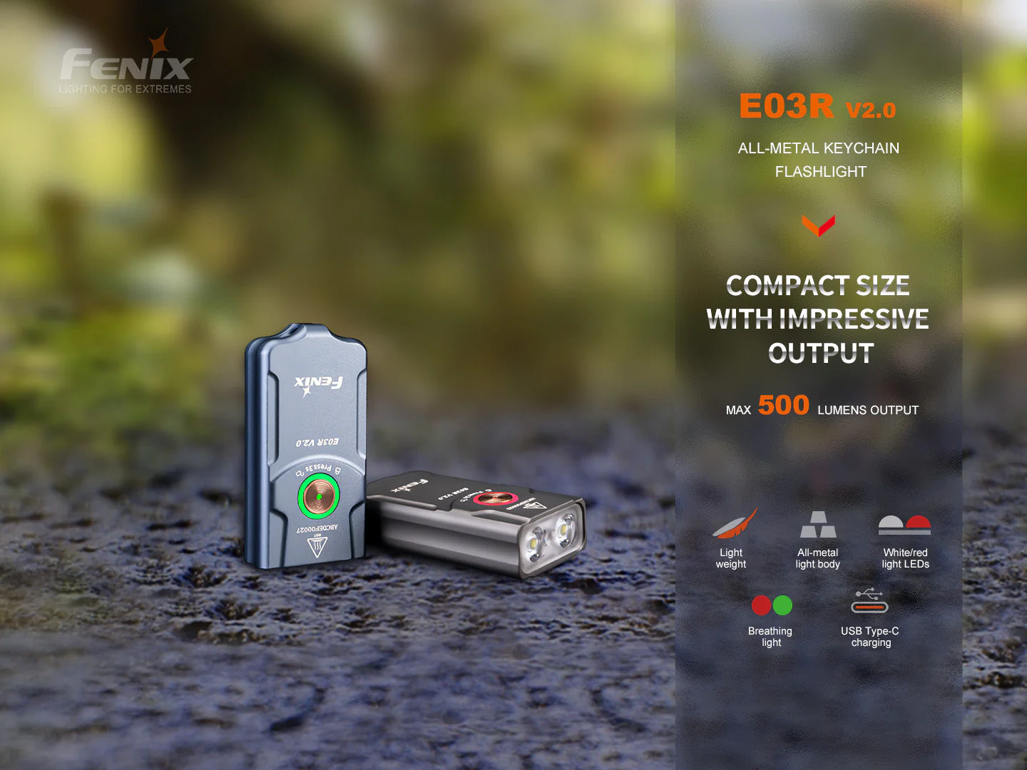 Fenix E03R V2 Keychain Flashlight - Image 3
