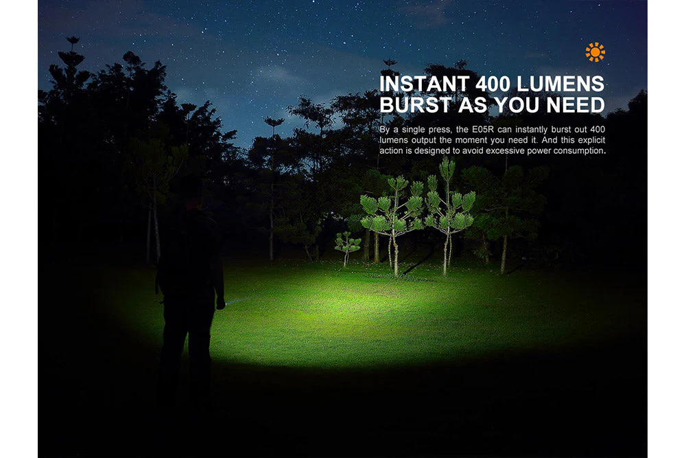 Fenix E05R Mini Keychain LED Flashlight - 400 Lumens - Image 11