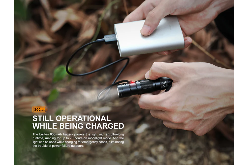 Fenix E09R Rechargeable High-Output Flashlight  - 600 Lumens - Image 8