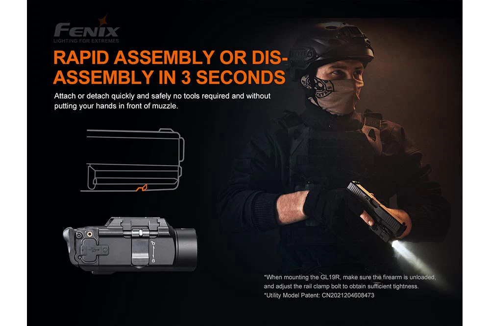Fenix GL19R Rechargeable Tactical Light - Discontinued - Image 12