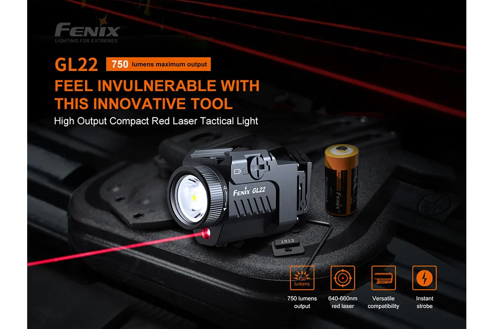 Fenix GL22 Tactical LED Light with Red Laser - Image 3