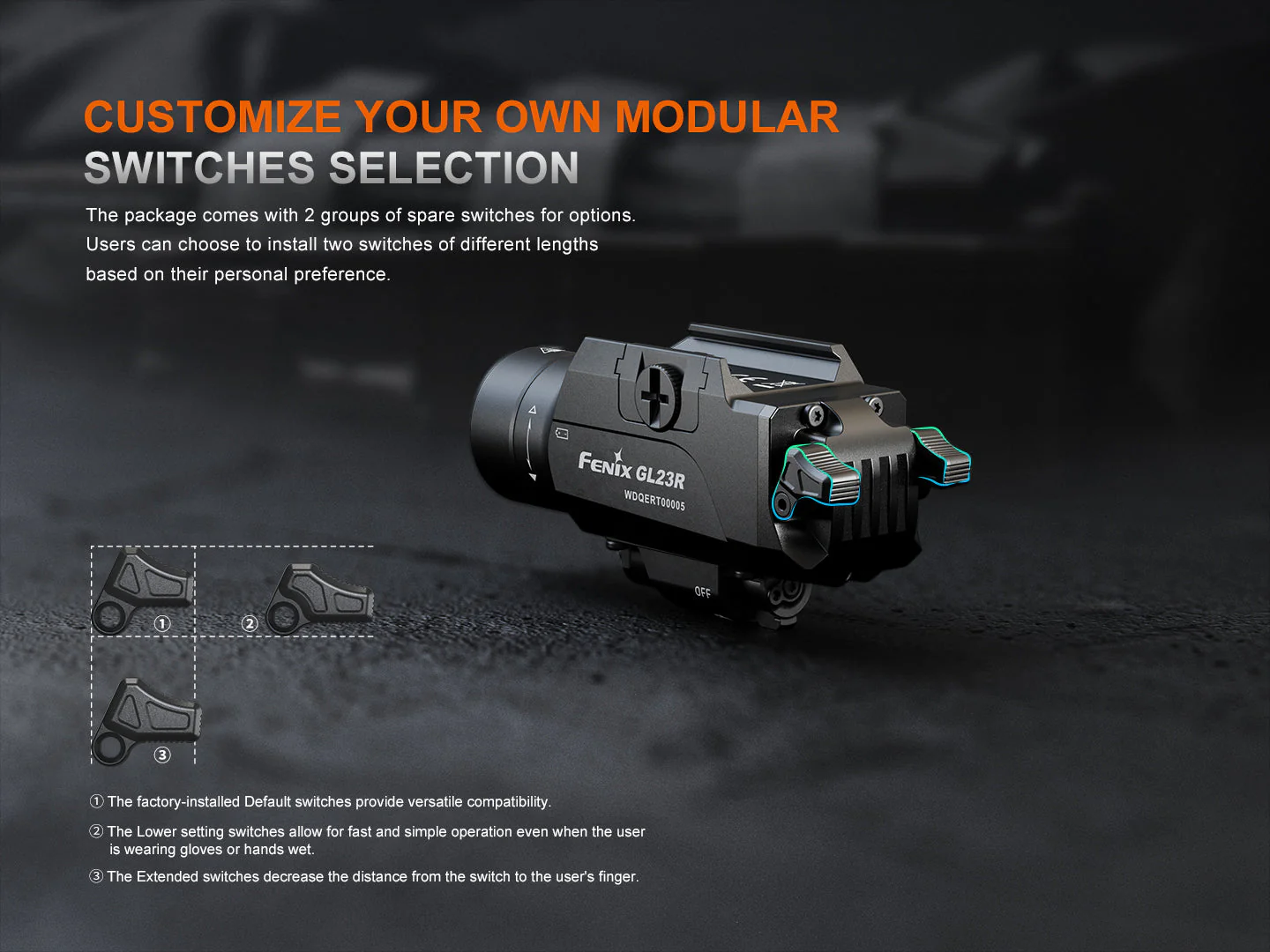 Fenix GL23R Green Laser Tactical Light - Image 5