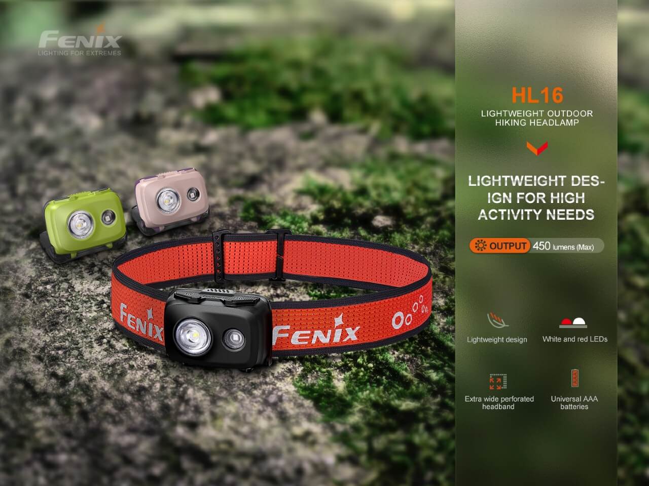 Fenix HL16 Lightweight Outdoor Hiking LED Headlamp - Image 3